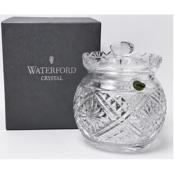 Waterford Other - Waterford Crystal Biscuit Jar Candy Box with Lid Ireland Signed w/Original Box *
